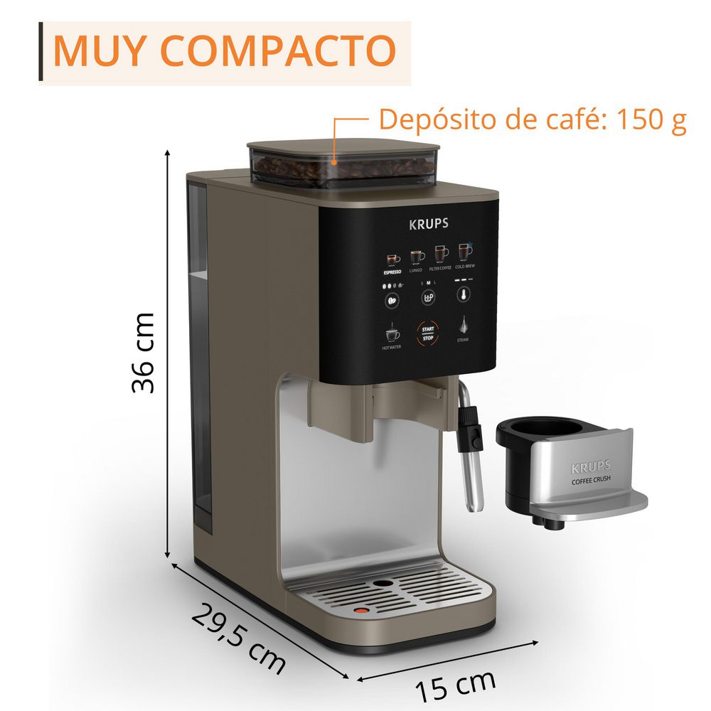 Cafetera automática compacta KRUPS  KRUPS 3 Tazas Gris 8010001512 img #7