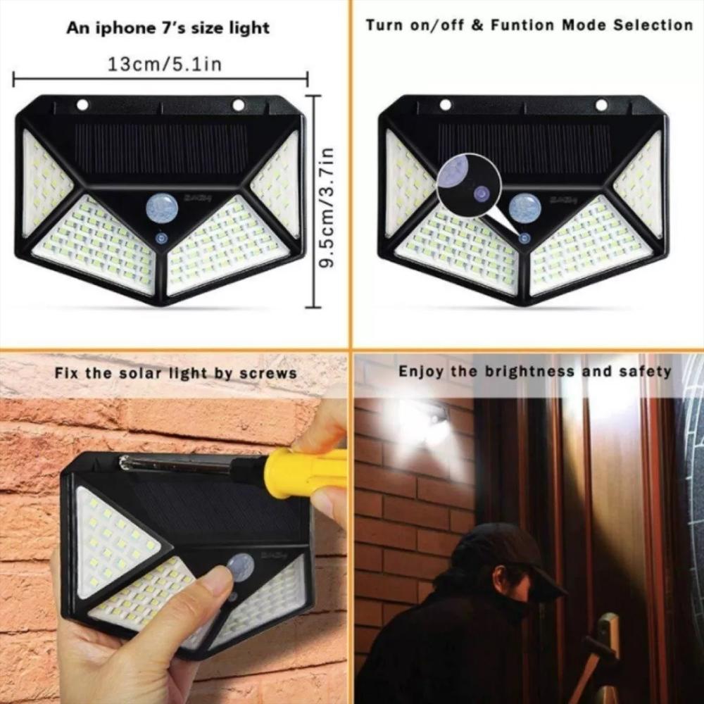 Lámpara Solar Led De Pared Con Sensor De Movimiento img #2