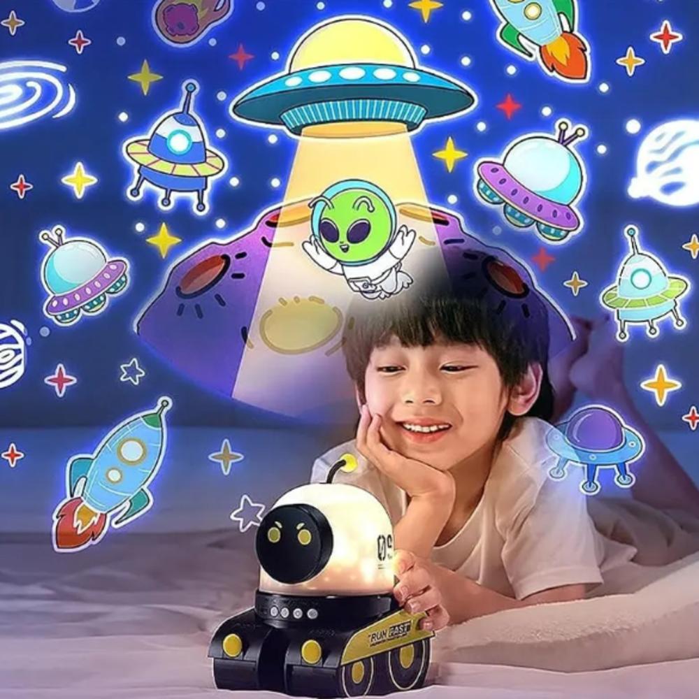 Proyector De Robot De Luz Nocturna Recargable img #2