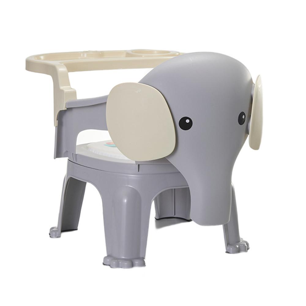 Silla Comedor Para Bebe Con Forma De Elefante Gris img #1
