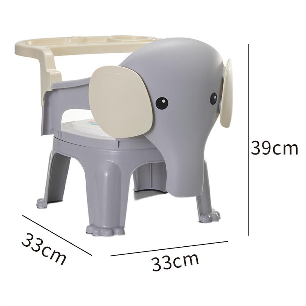 Silla Comedor Para Bebe Con Forma De Elefante Gris img #3