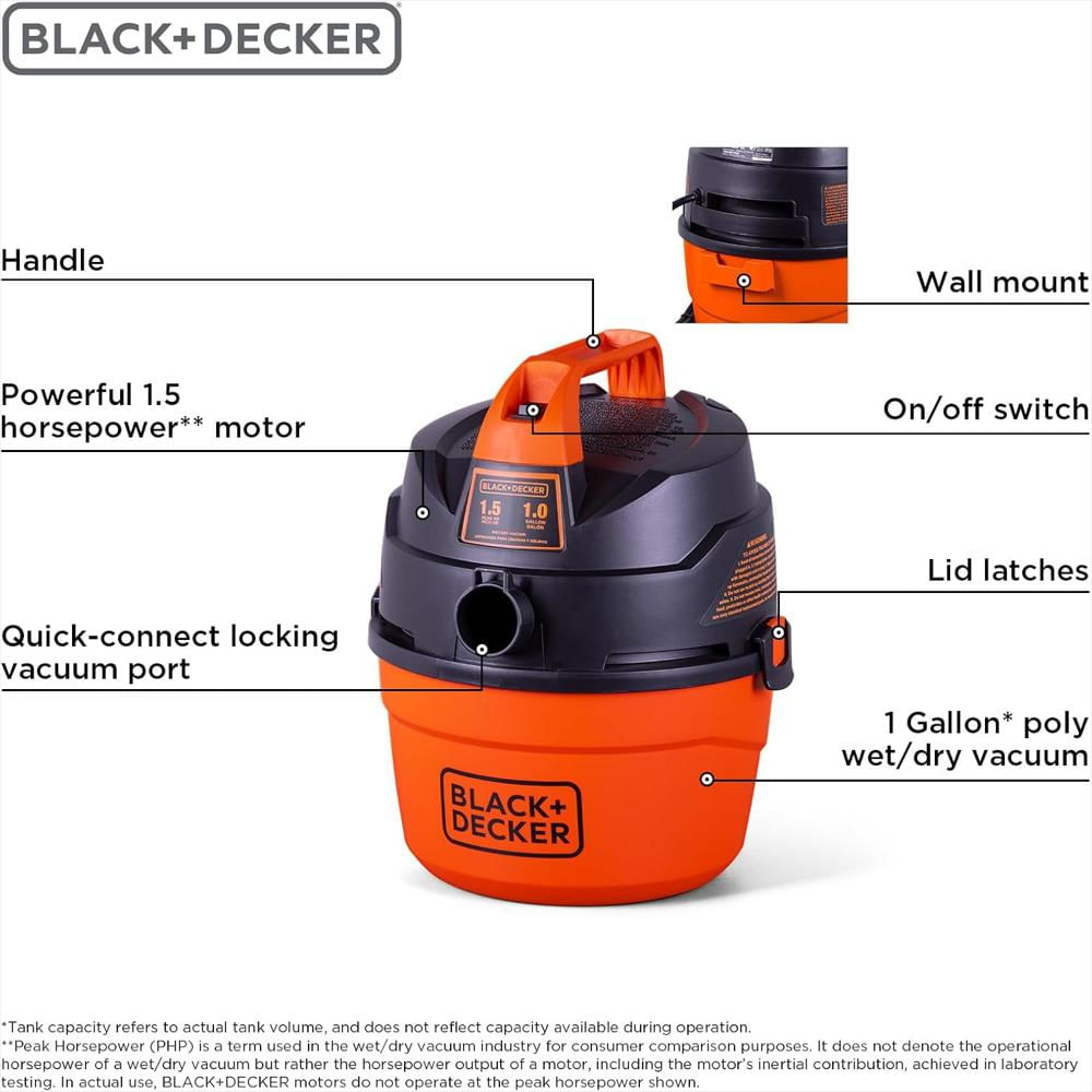 Aspiradora Black+Decker Húmeda Y Seca 4 Litros img #3