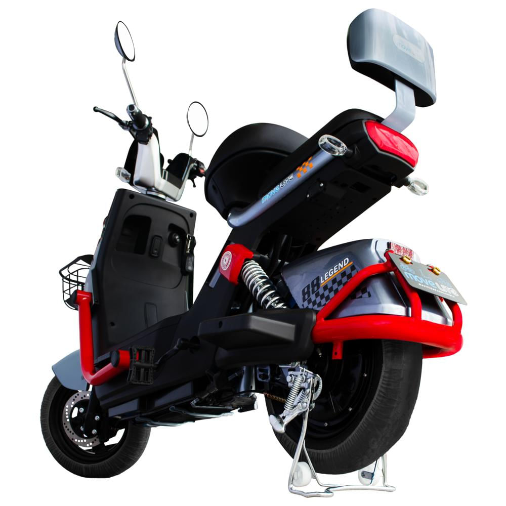 Bicicleta Electrica Legend Gris Con Rojo img #3