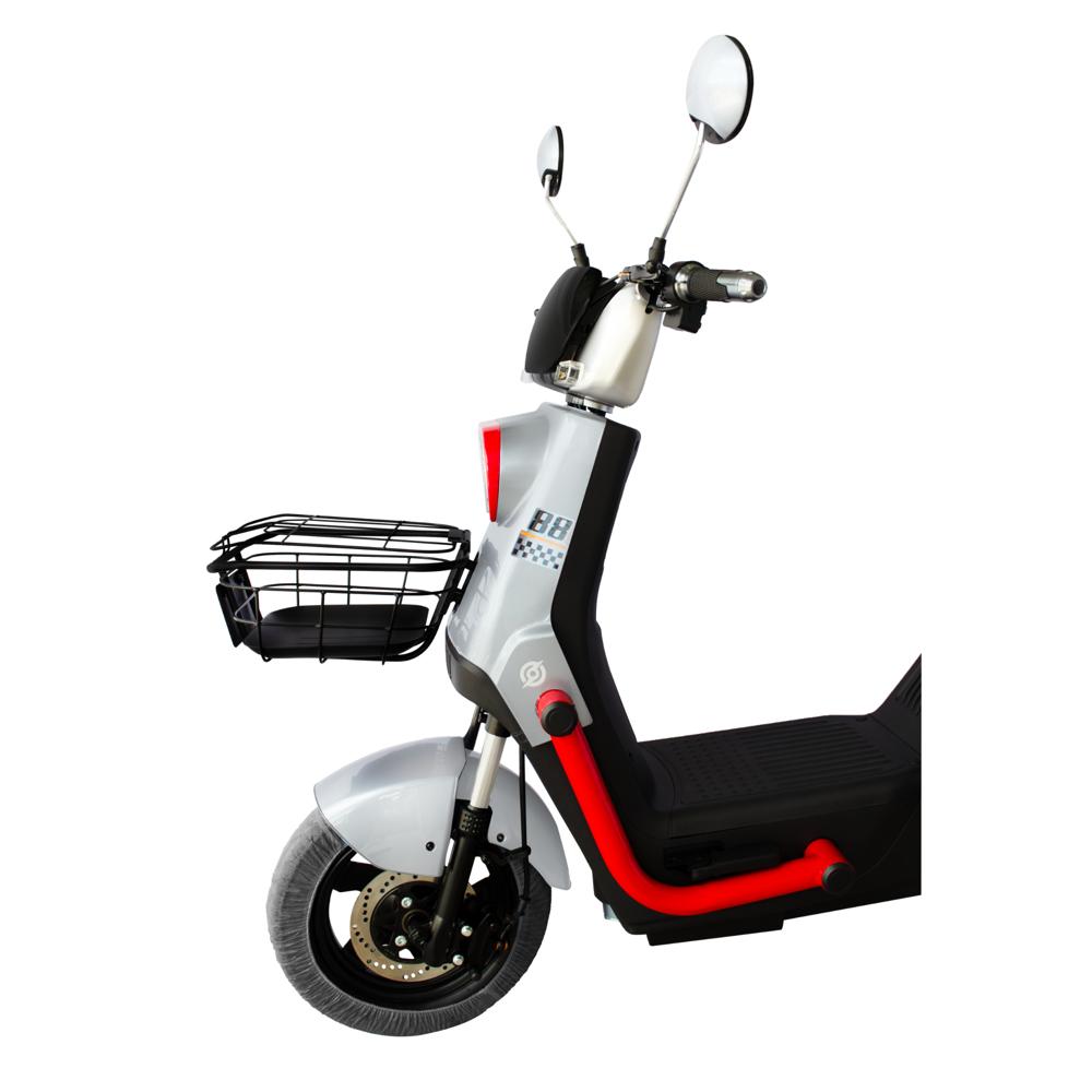 Bicicleta Electrica Legend Gris Con Rojo img #4