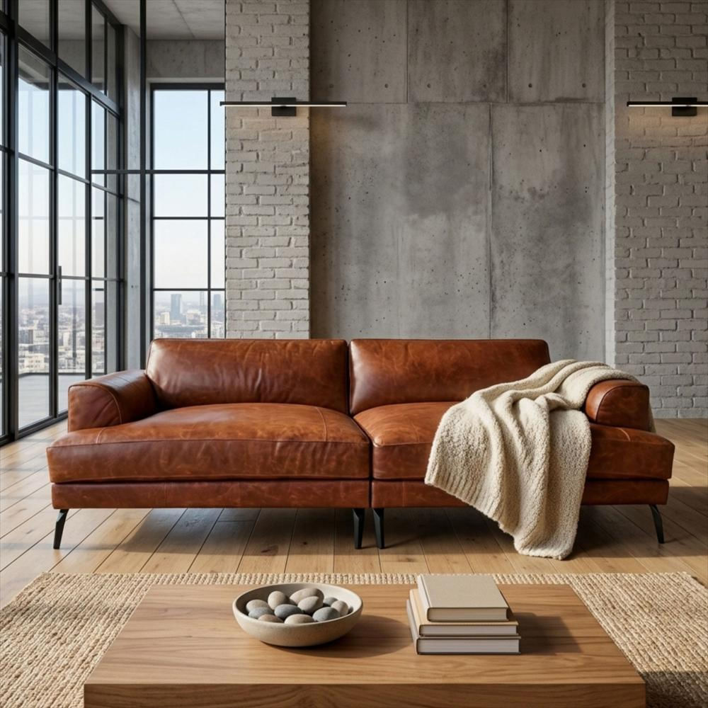 Sofá Mork 250Cm X 95Cm Cuero Natural img #2