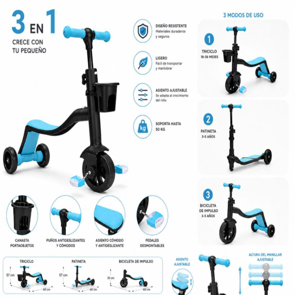 Triciclo 3 En 1 img #3