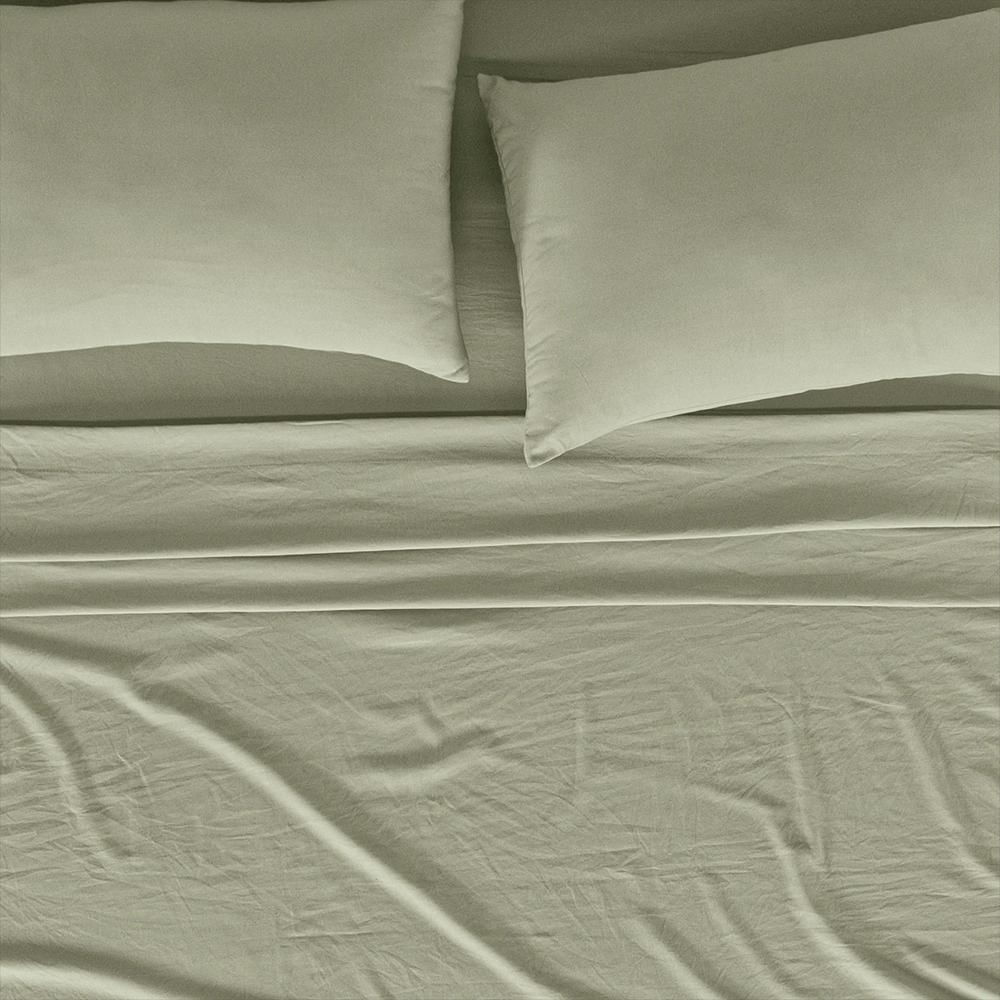 Sábanas Viasoft Washed Matcha, Para Cama Sencilla img #5