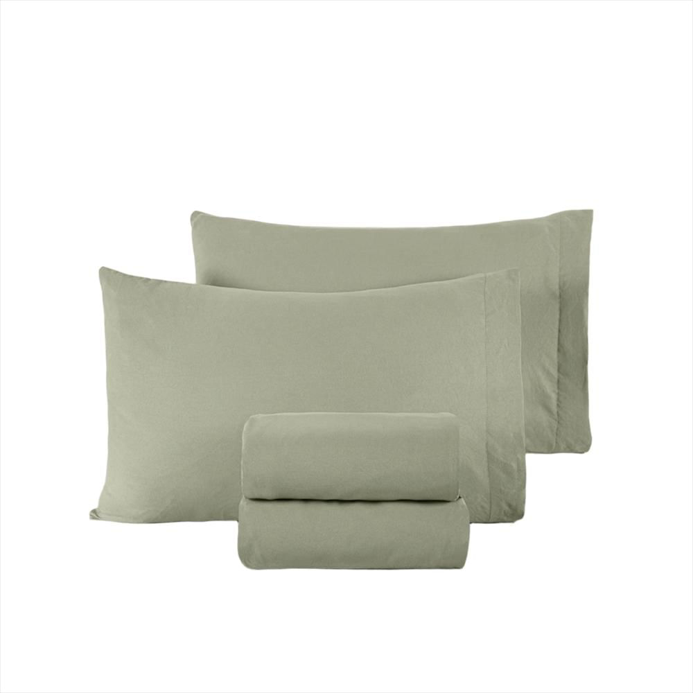 Sábanas Viasoft Washed Matcha, Para Cama Sencilla img #6