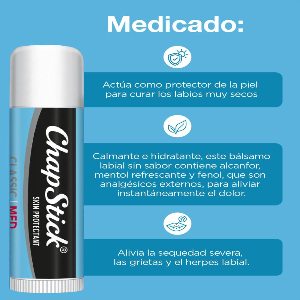 Protector Labial Chapstick Medicado X 3 Unidades img #2
