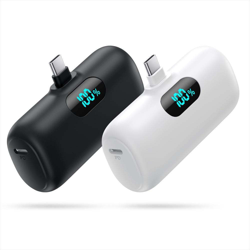 Pack De 2 Power Bank Mini 5000Mah Pd Usb C Para Iphone Y Android img #1