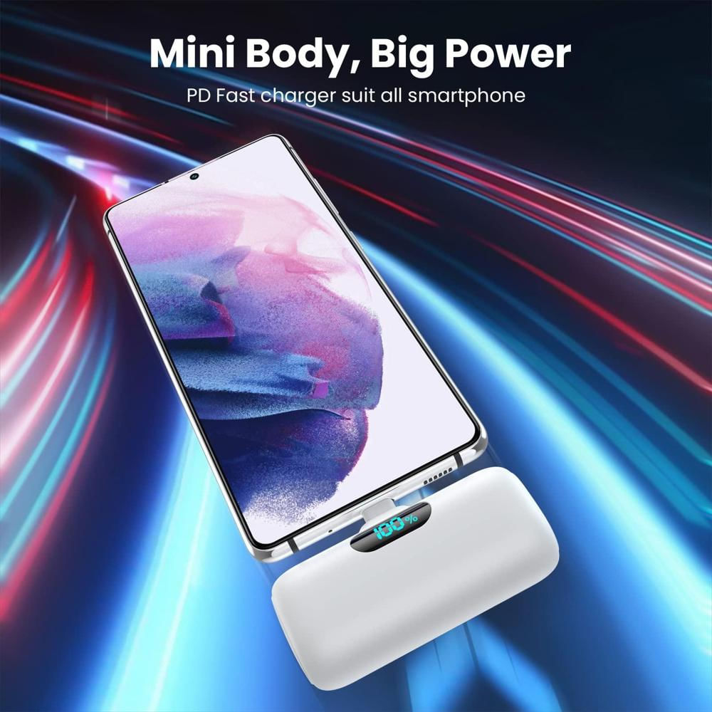 Pack De 2 Power Bank Mini 5000Mah Pd Usb C Para Iphone Y Android img #2