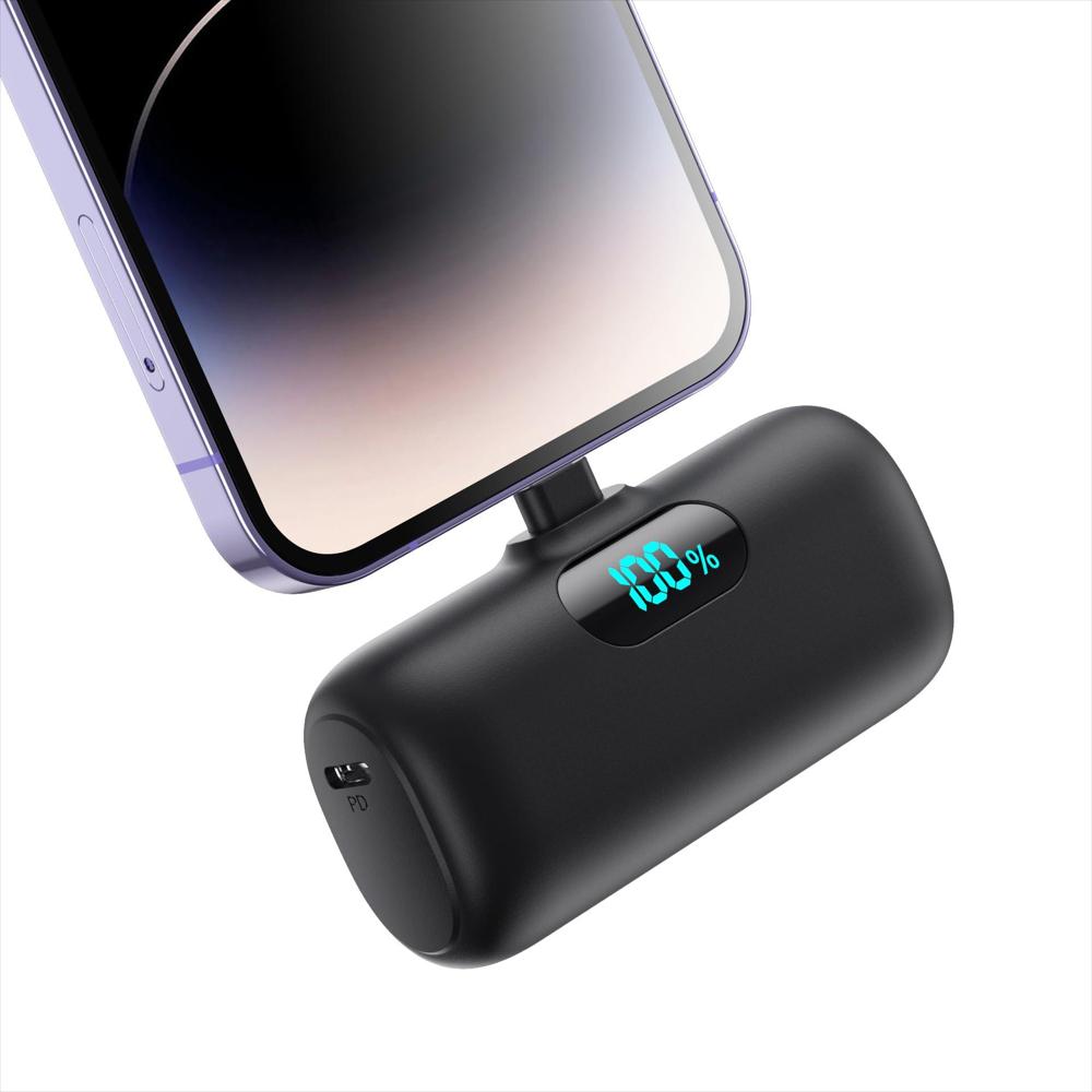 Pack De 2 Mini Power Bank 5000Mah Pd Con Pantalla Lcd img #1