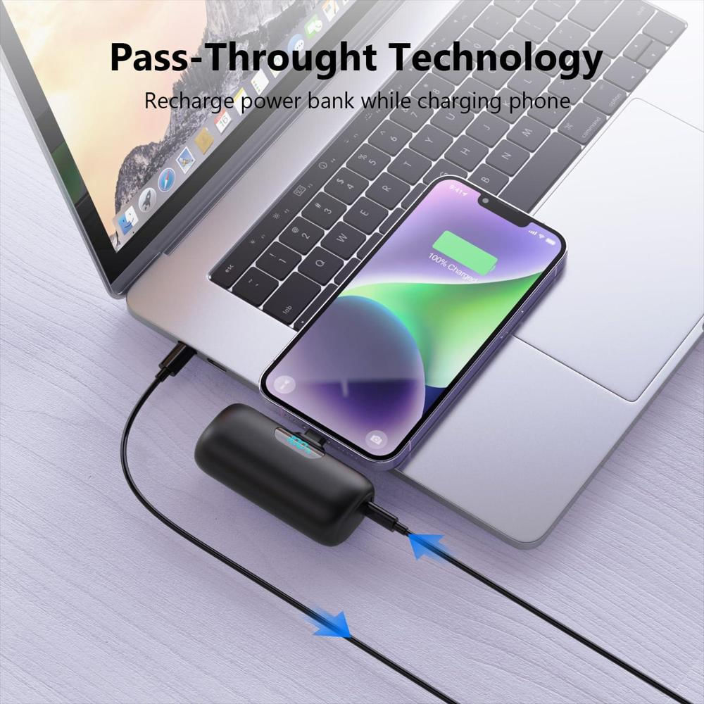 Pack De 2 Mini Power Bank 5000Mah Pd Con Pantalla Lcd img #5