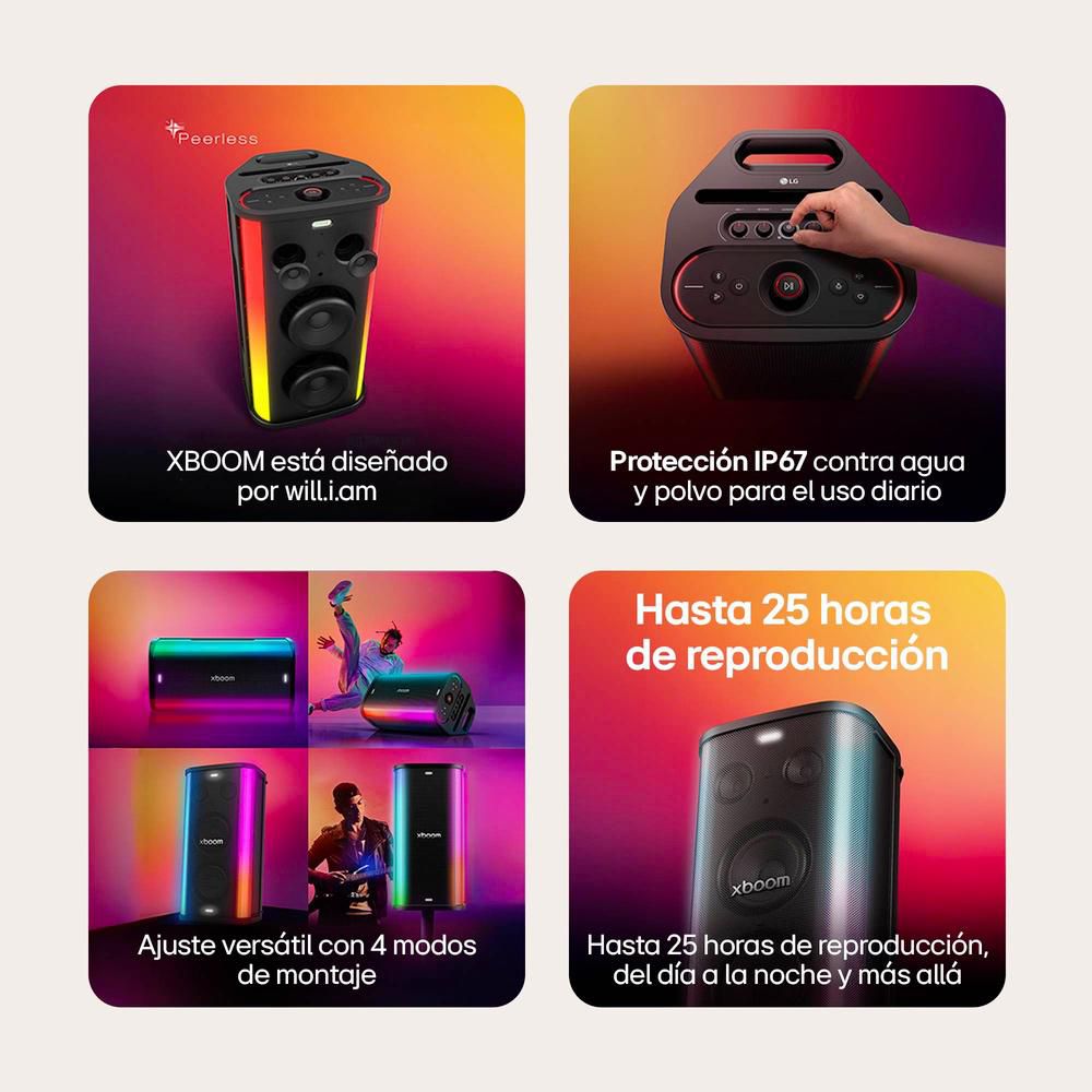 Parlante LG STAGE501 220W NEGRO Bluetooth, usb, microfono img #2