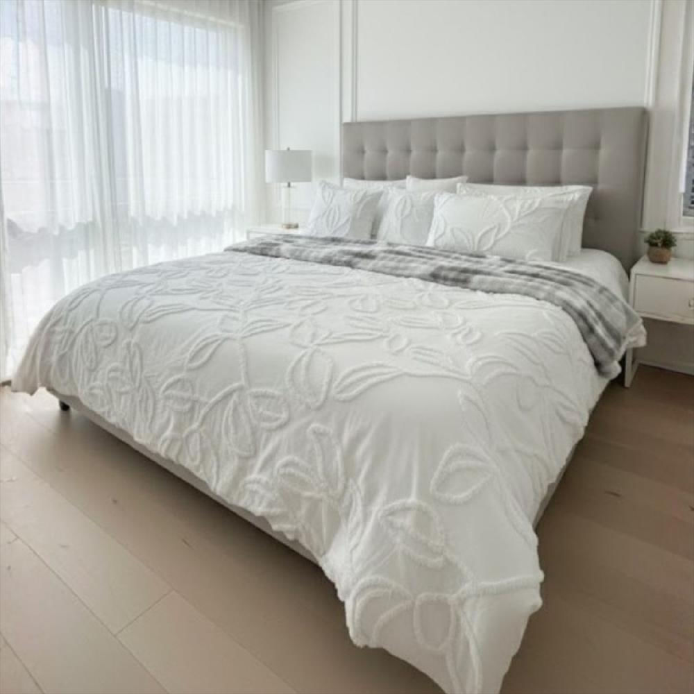 Funda Duvet Harmony Leaf Blanco King img #1