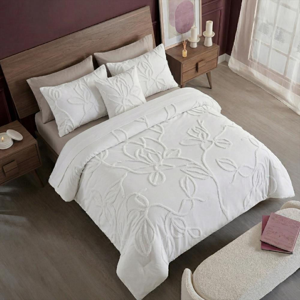 Funda Duvet Harmony Leaf Blanco Doble img #1