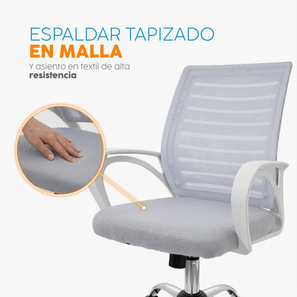 Silla De Escritorio Lux Gris/Blanco Bonno img #3