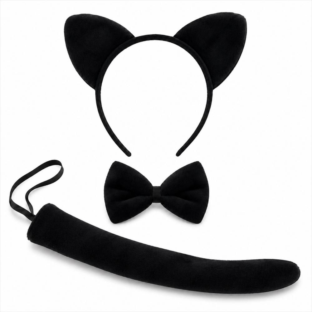 Set De Disfraz De Gato Negro 3 Piezas img #1