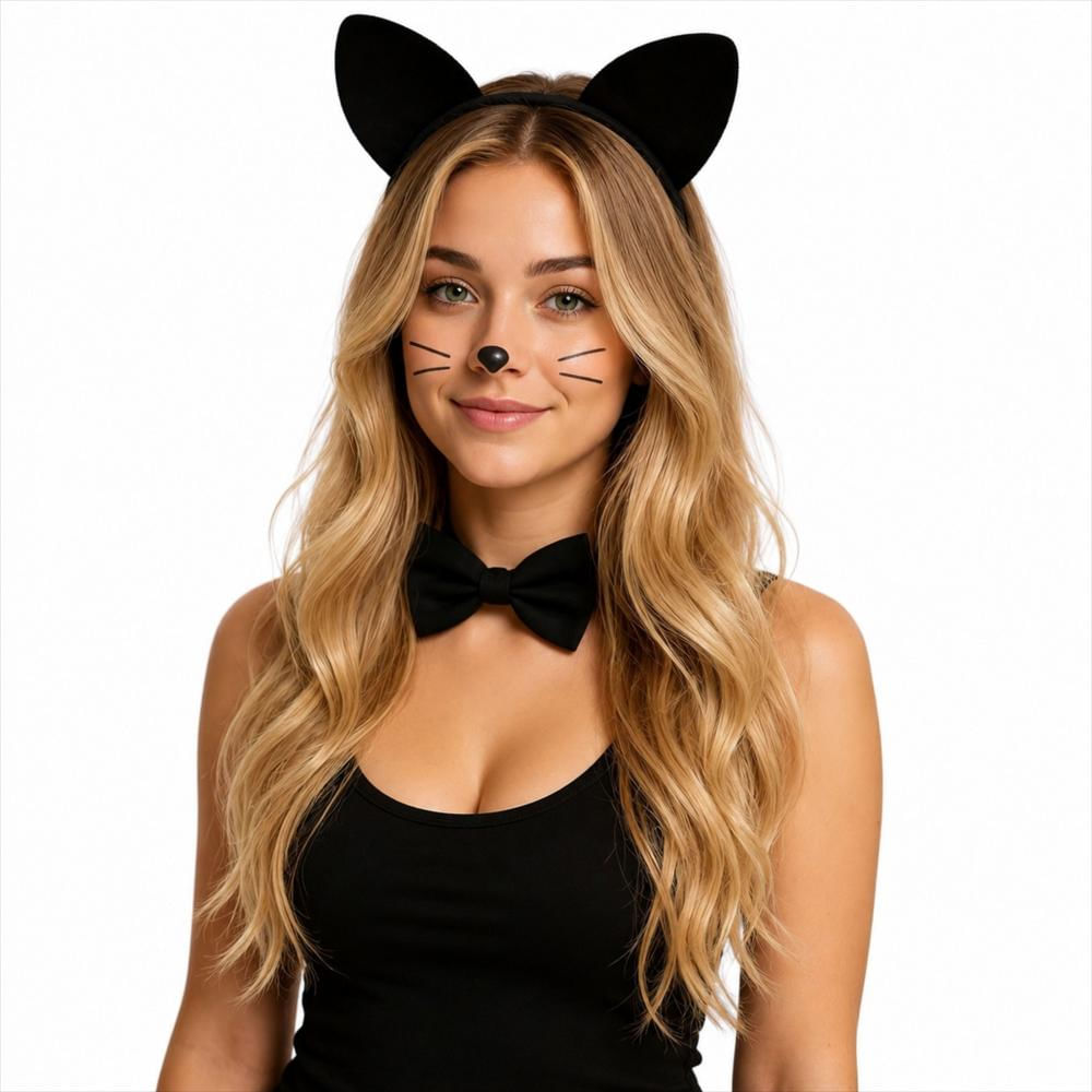 Set De Disfraz De Gato Negro 3 Piezas img #2