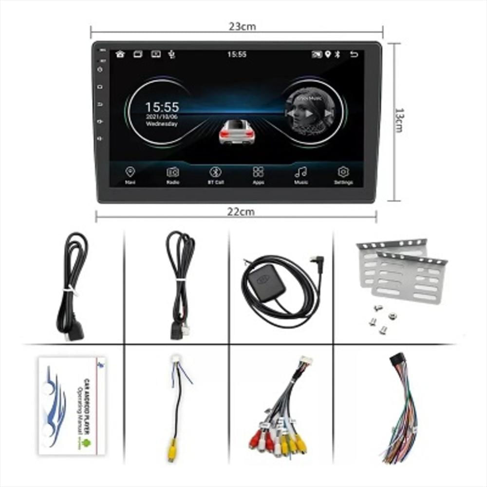 Stereo Con Android Con Camara Trasera 100 Carplay 1004B Negro img #3