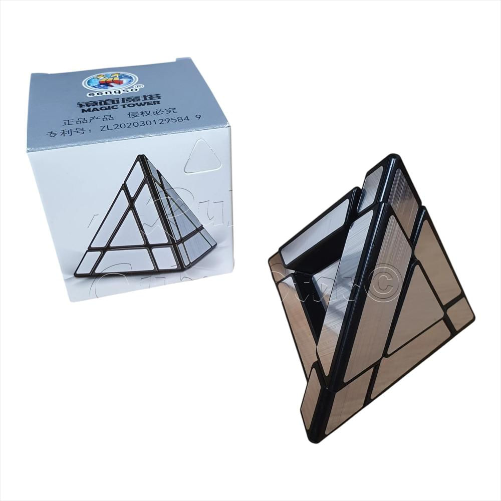Pyraminx Mirror 2X2 Tower Jing Espejo Shengshou Plateado img #1