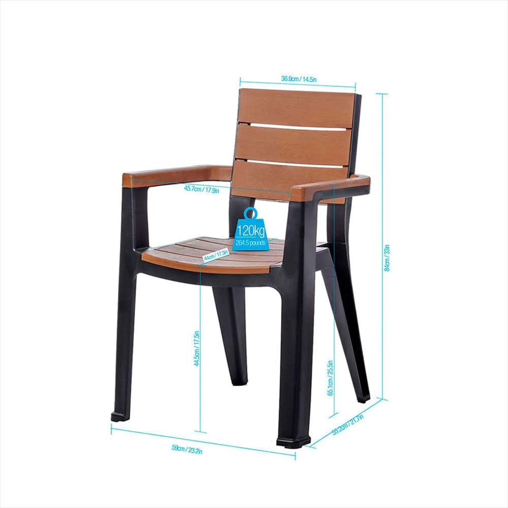 Silla Madeira Para Exterior E Interior Mq 463Tabaco Tabaco img #4
