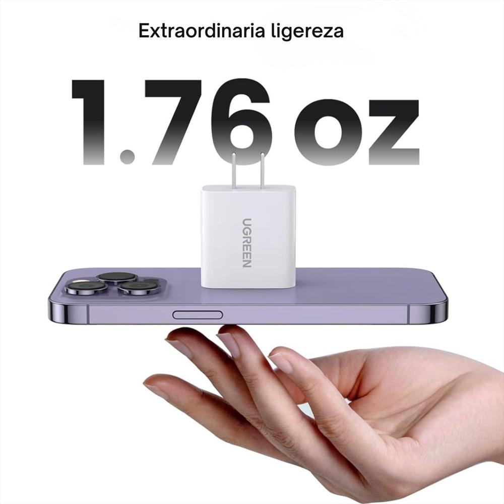 Cargador Carga Rapida De 20W Ugreen Entrada Usb Tipo C img #3