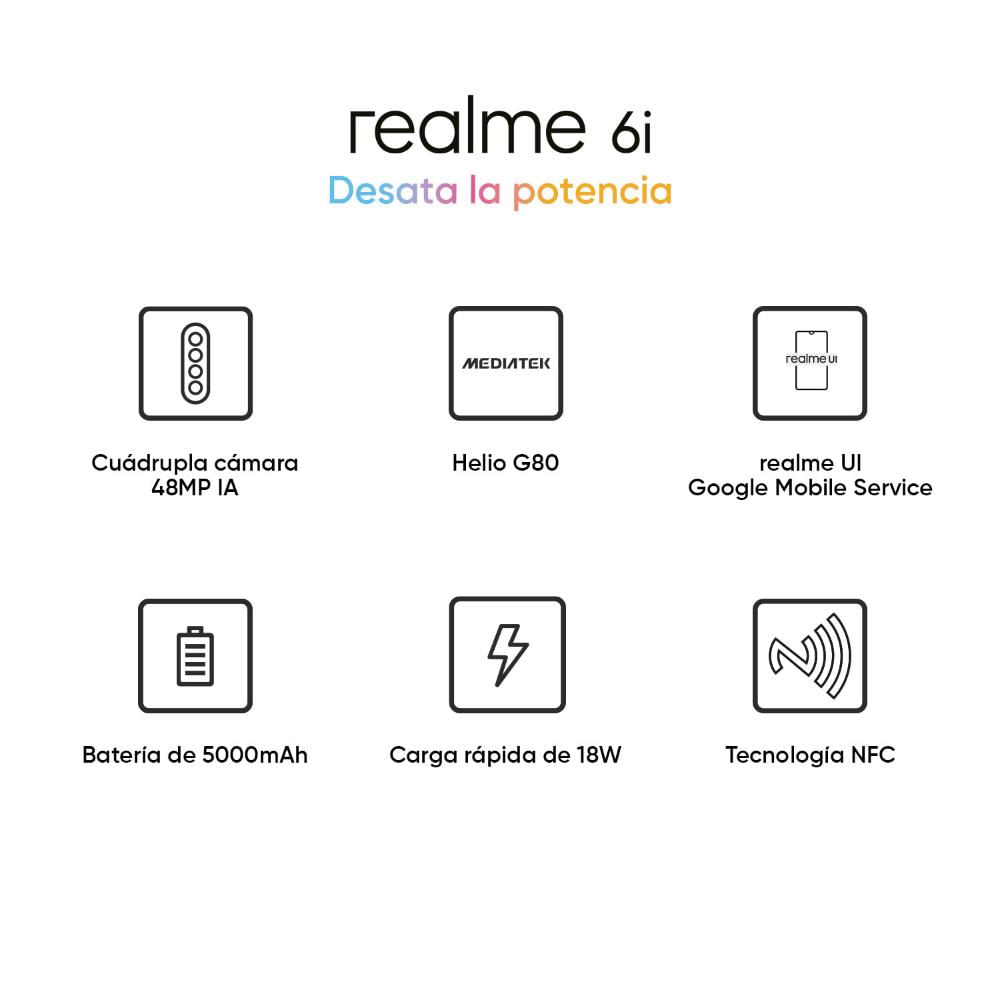 Celular Realme 6I 64Gb + 3Gb Azul Soda img #4