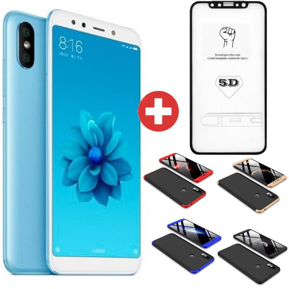 Celular Xiaomi Mi A2 Azul 32Gb + Forro 360 Gr + Vidrio 5D img #1