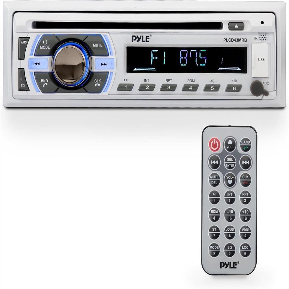 Receptor Estéreo Marino Pyle Bluetooth Manos Libres Single Din img #1