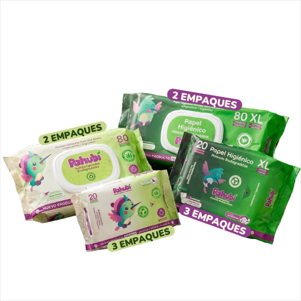 Pañitos Y Papel Higienico Humedo Biodegradable Combo7 img #1