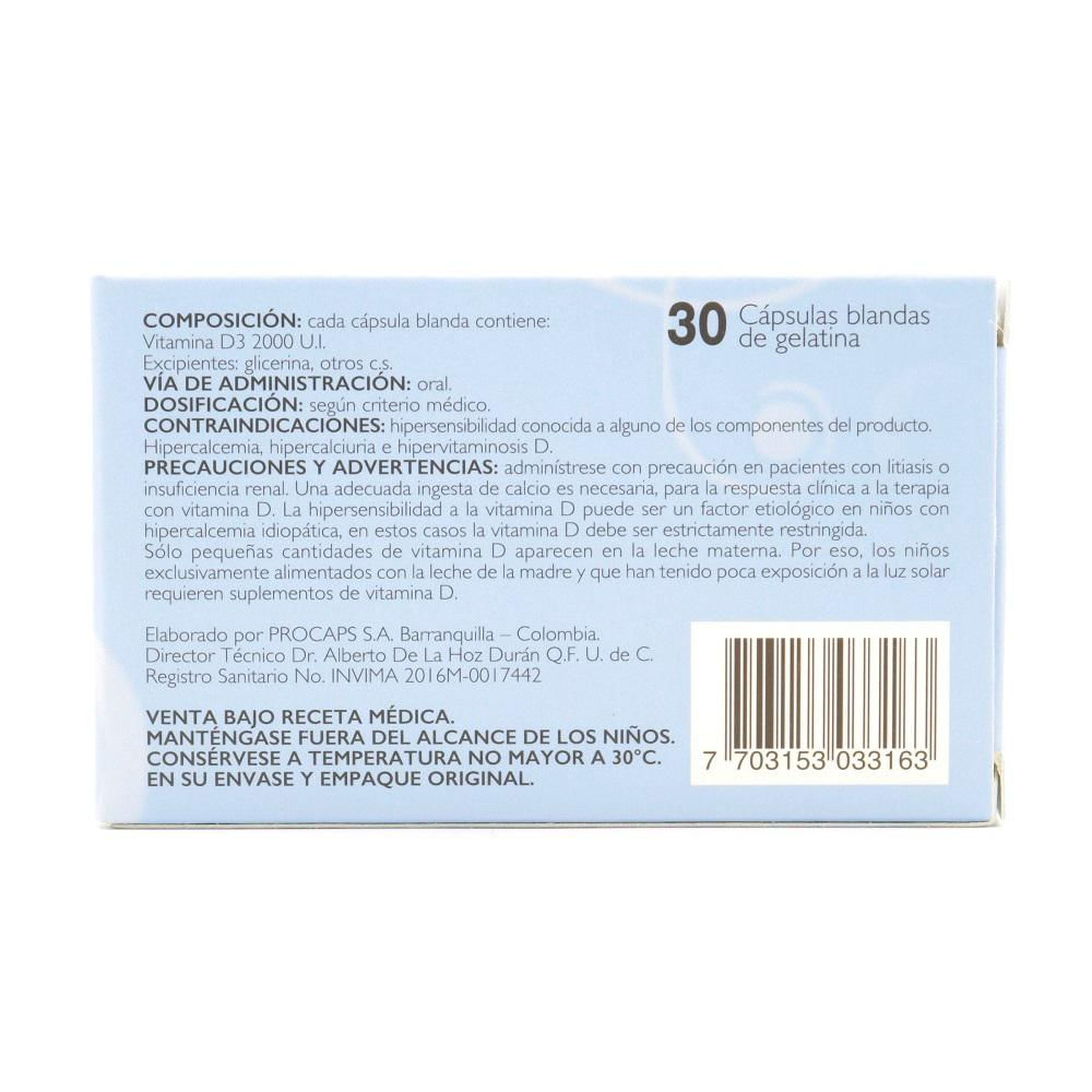 Deferol Vitamina D 2000 X 60 Capsula Blanda img #2