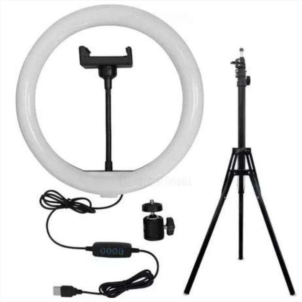 Aro De Luz Led 36 Cm Con Trípode Y Soporte Celular Profesional img #3