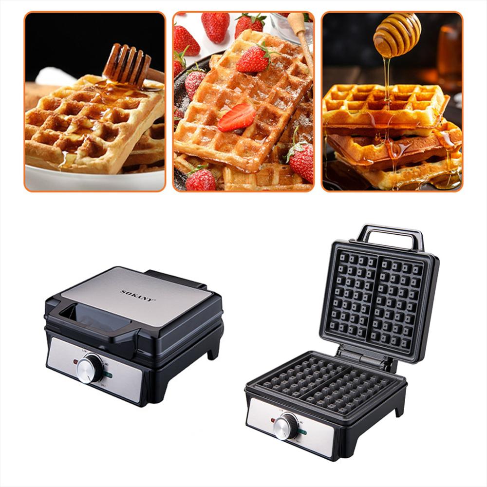 Waflera Electrica Rectangular Doble Regulador De Temperatura img #2