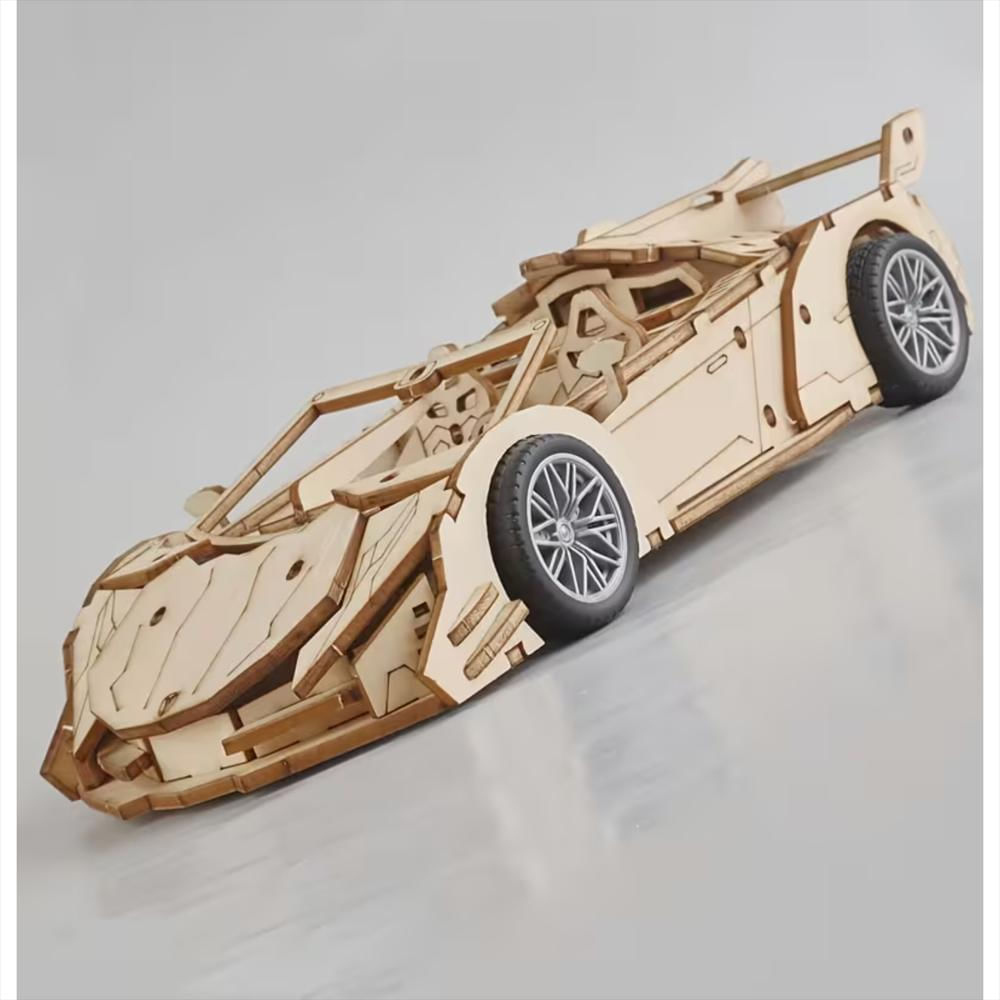 Rompecabezas 3D Madera Auto Deportivo Diy img #5