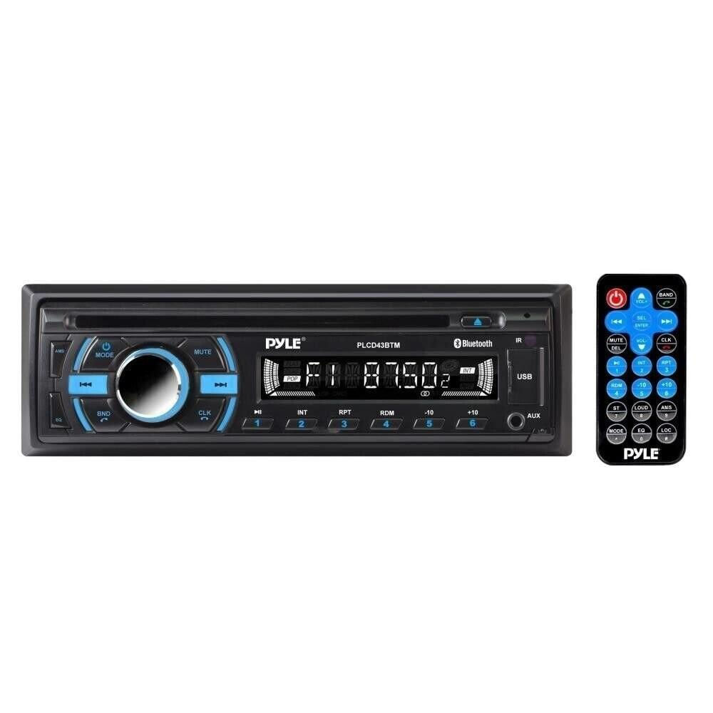 Receptor Estéreo Marino Pyle Bluetooth Manos Libres Single Din img #1