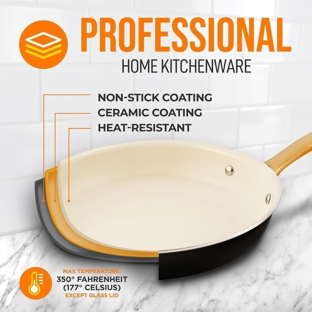 Sartén Nutrichef 10″ Antiadherente Con Mango De Silicona img #3