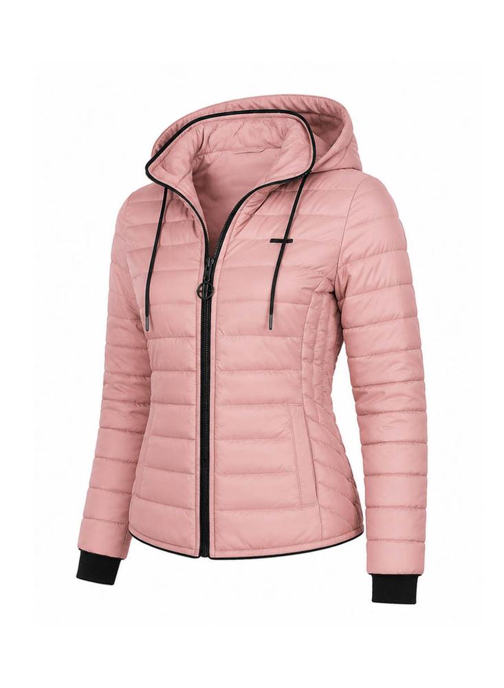 Chaqueta Acolchada Impermeable Con Capota Para Mujer img #2