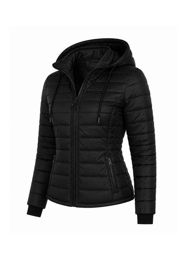 Chaqueta Acolchada Impermeable Con Capota Para Mujer img #2
