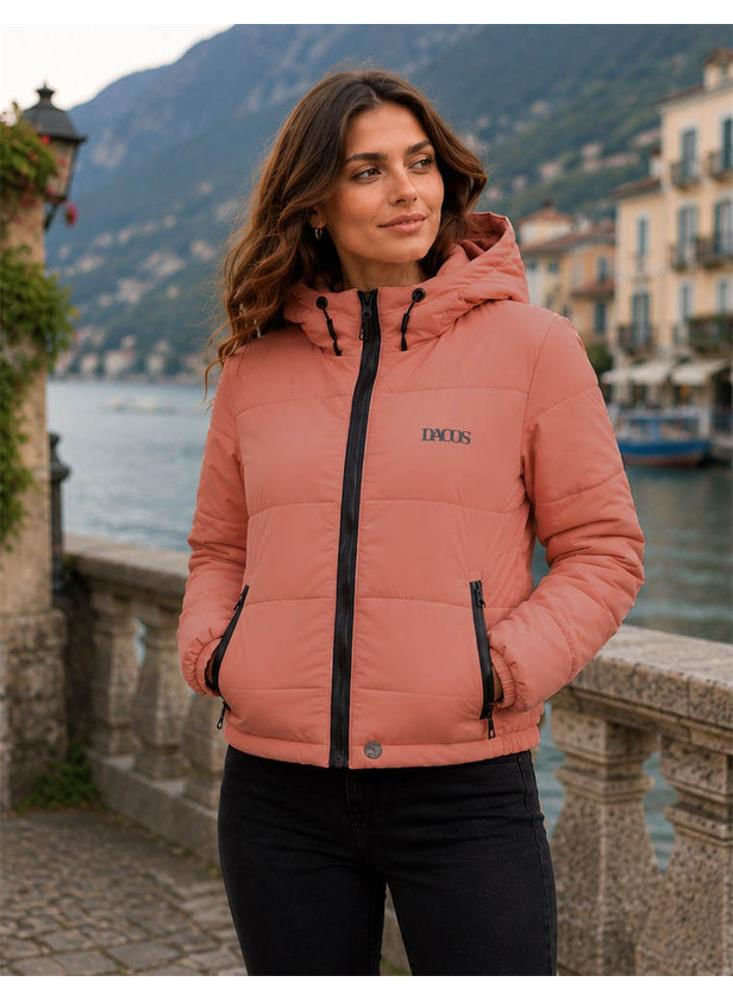 Chaqueta Acolchada Casual Con Capota Ajustable img #3