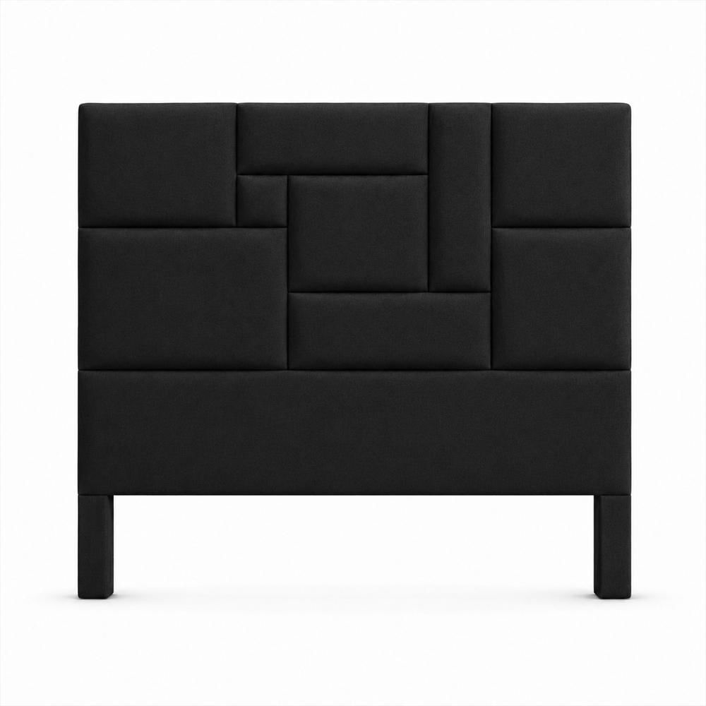 Cabecero Mónaco 140×130 Cm Negro img #1