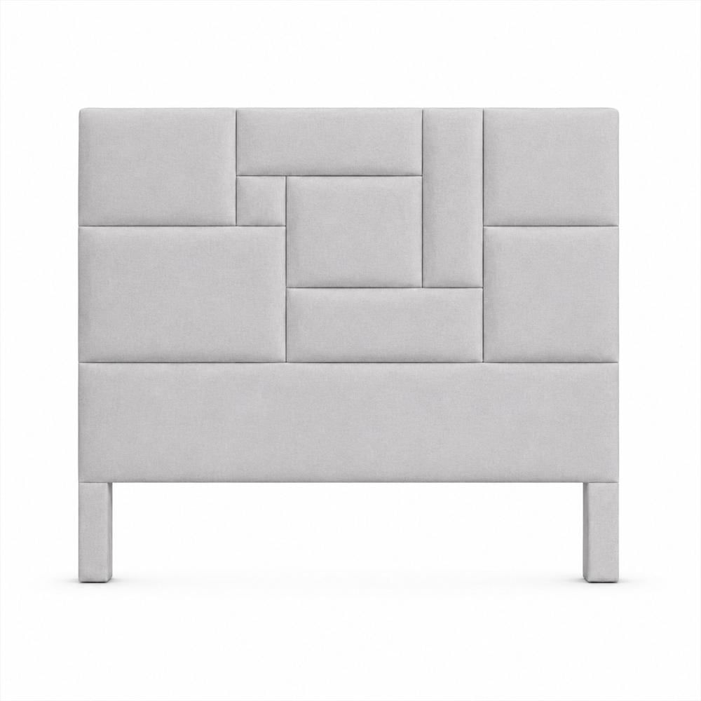 Cabecero Mónaco 140×130 Cm Gris Claro Doble img #1