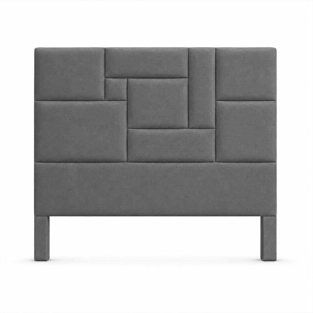 Cabecero Mónaco 140×130 Cm Gris Oscuro Doble img #1