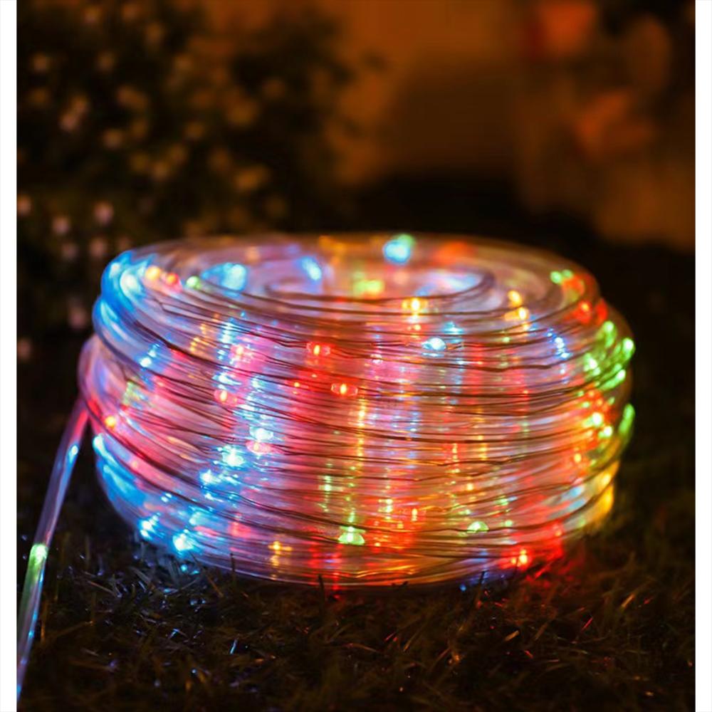 Luces Navideñas Con Panel Solar 100 Led Blanco 12 Metros img #4