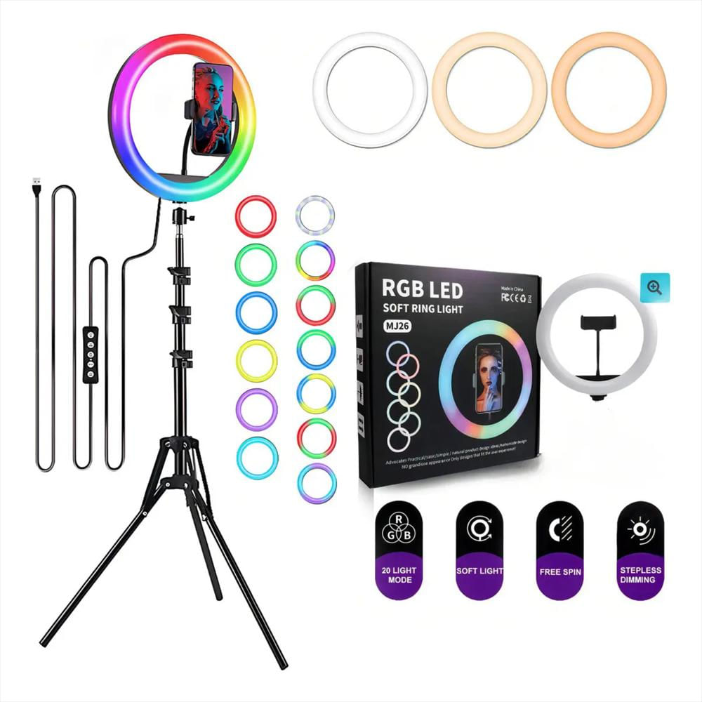 Aro De Luz Rgb 26 Centímetros + Trípode img #2