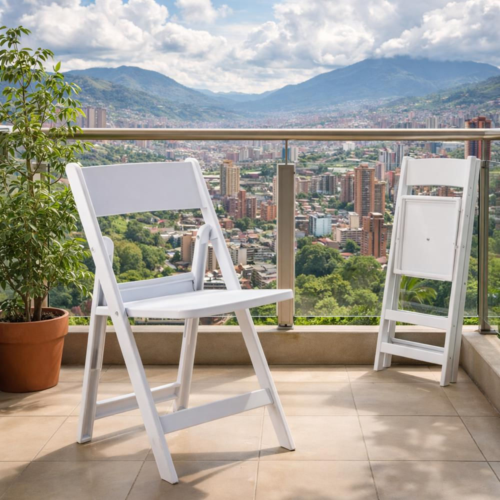 Silla Plegable Erin, Blanco, Diseño Práctico Y Funcional img #3
