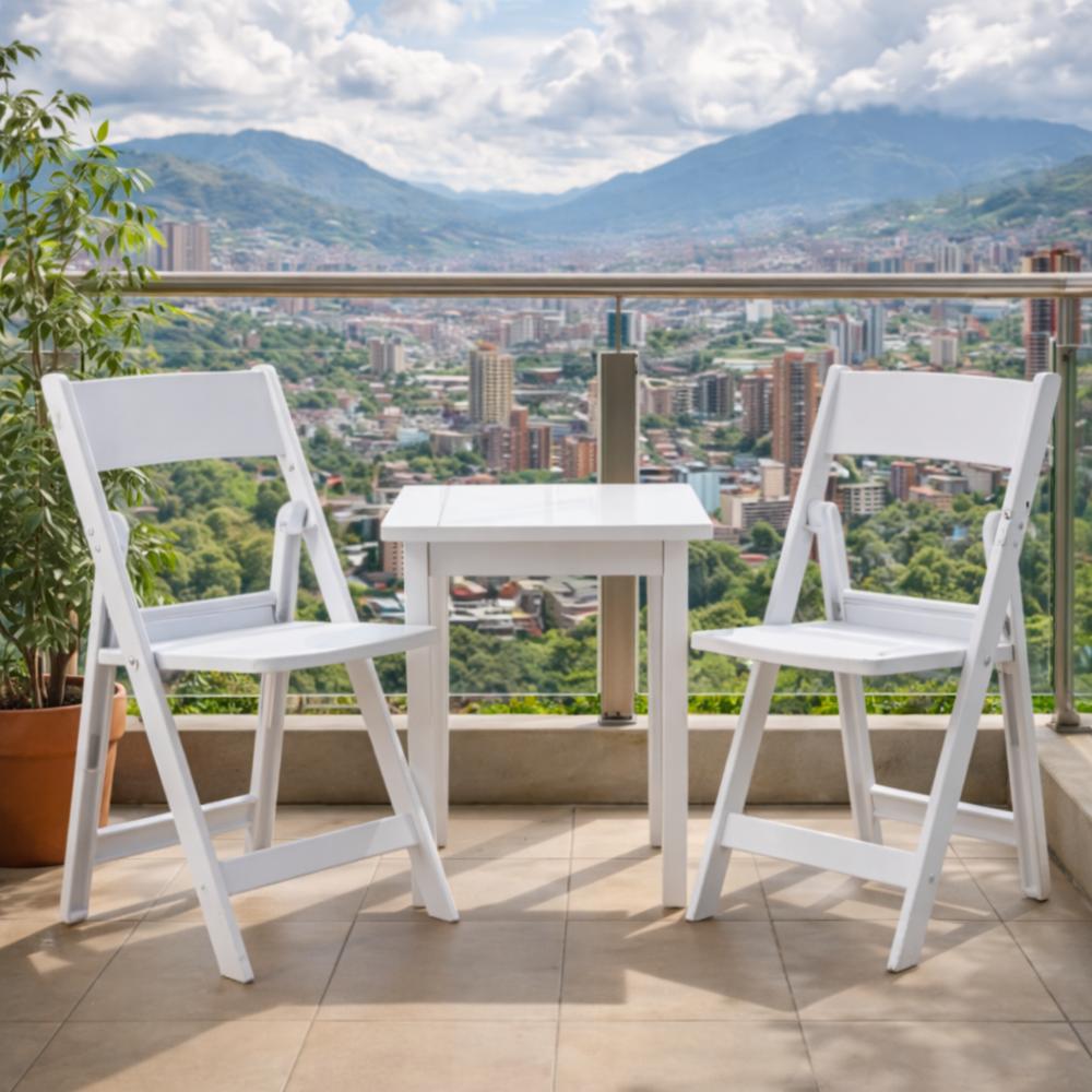 Silla Plegable Erin, Blanco, Diseño Práctico Y Funcional img #4