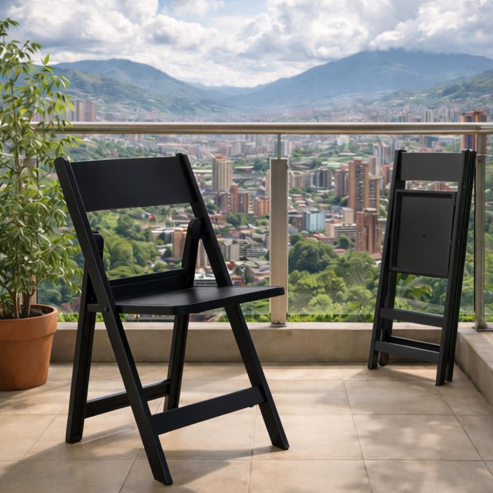 Silla Plegable Erin, Negro, Diseño Práctico Y Funcional img #3