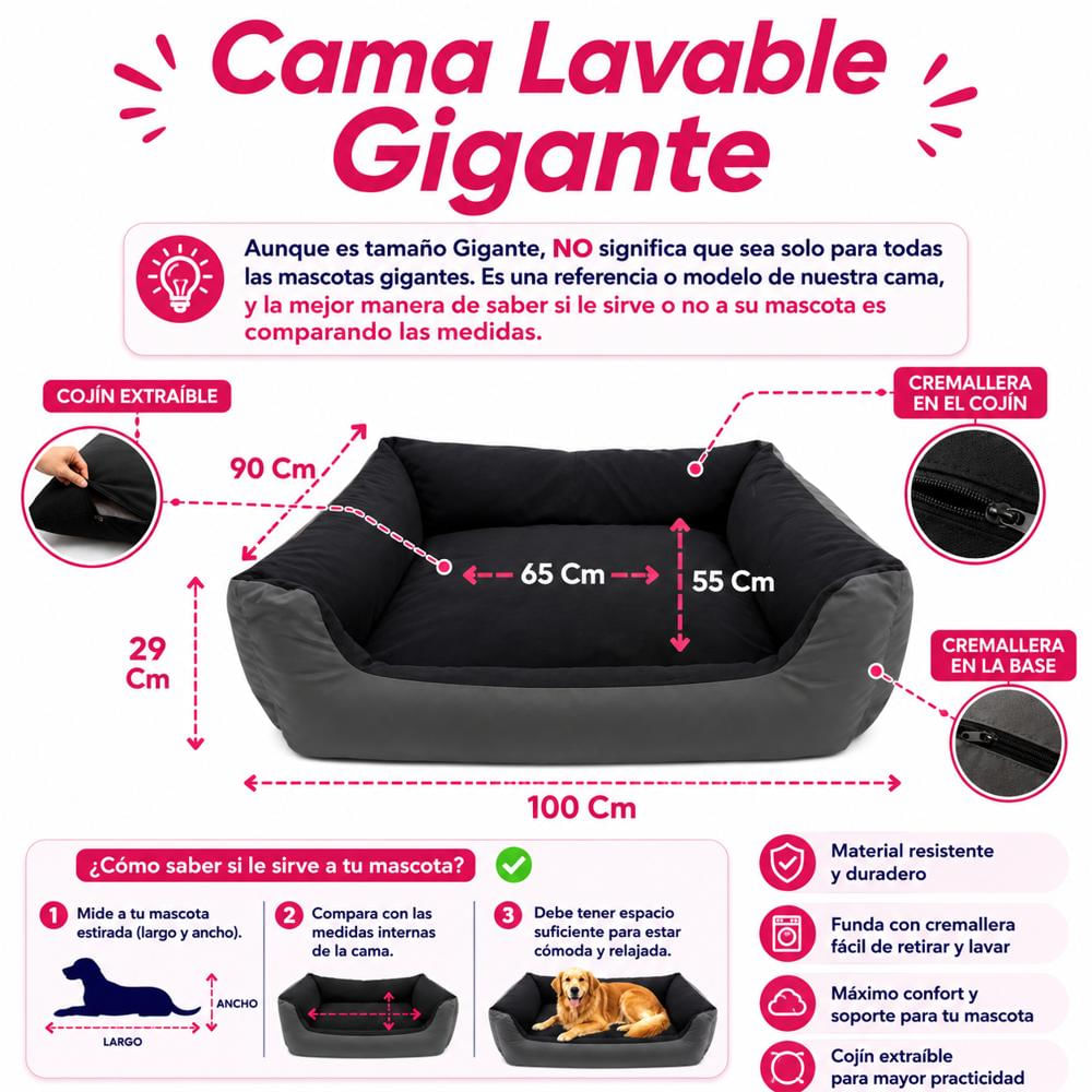 Cama Delfos Gigante Negro img #2