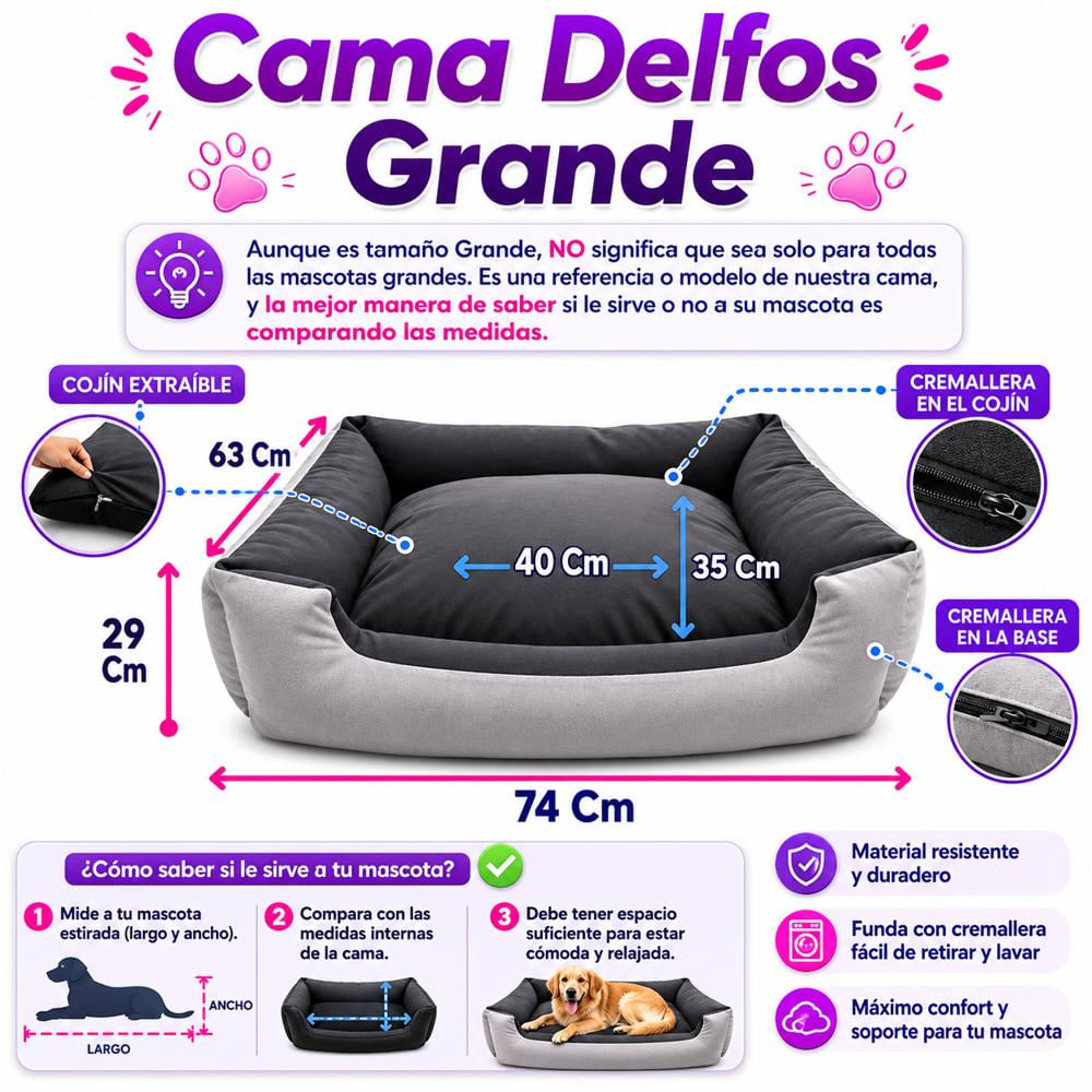 Cama Delfos Grande Negro img #2